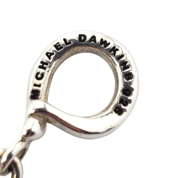 Michael Dawkins Sterling Silver Beaded Pearl Link Necklace #22591 - Picture 5 of 11